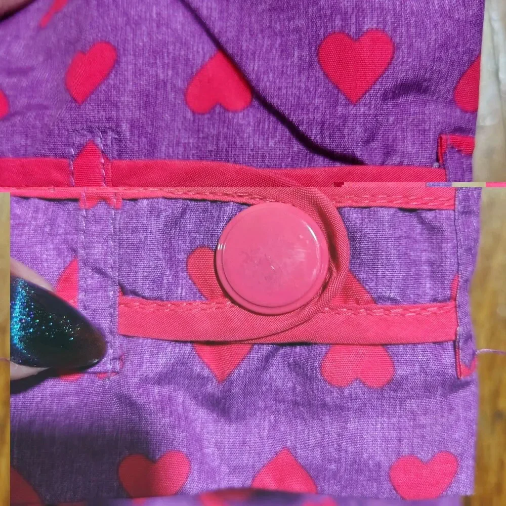 London Fog Girls Heart Printed Purple Pink Hooded Jacket Size 3T
